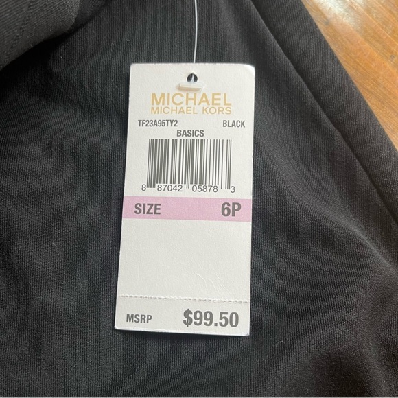 Michael Kors Women Black Slacks Pants Straight Leg Business Career 6P NWT - Picture 2 of 10